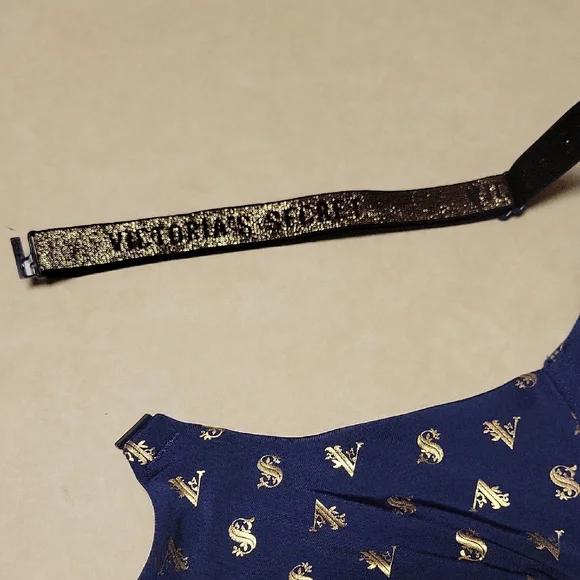 Victoria's Secret Blue and Gold Full-Coverage Bra - Picture 14 of 16